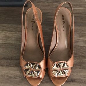 Vince Camuto sling back heels (copper)